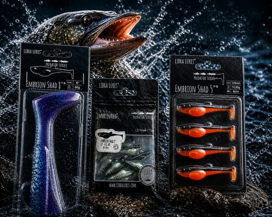 Libra Lures, Predator series, Embrion shad, 2"-8"