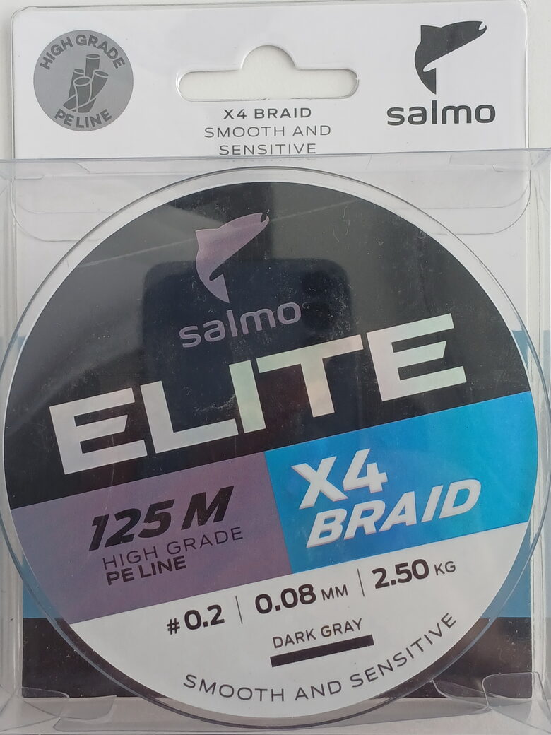 Salmo Elite X4 Braid Dark Gray, 0,08mm, test 2,5kg, 125m