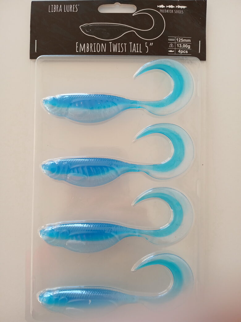 Embrion Twist Tail, 5"/125mm, 003-Blue Whitefish, 13,5gr, 4pcs/pack