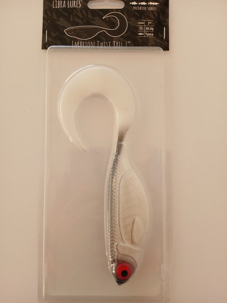 Embrion Twist Tail, 7"/180mm, 001-White, 36,5gr, 1pcs/pack