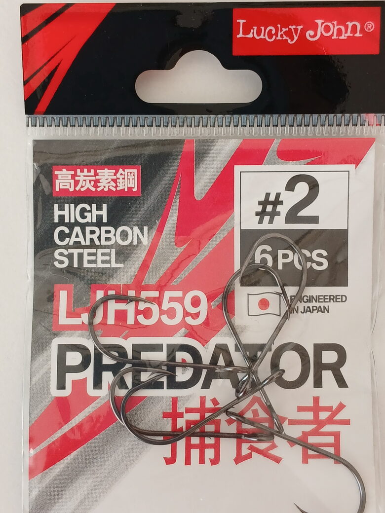 Hooks Lucky John Predator LJH559, #2, 6pcs/pack