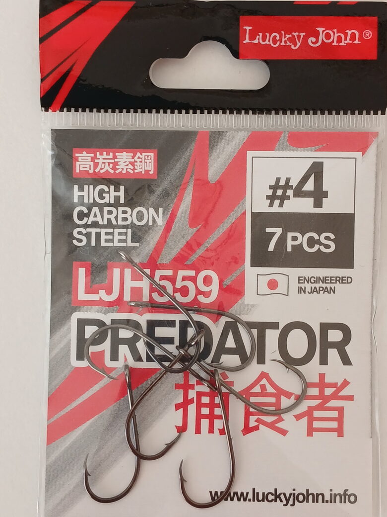 Hooks Lucky John Predator LJH559, #4, 7pcs/pack