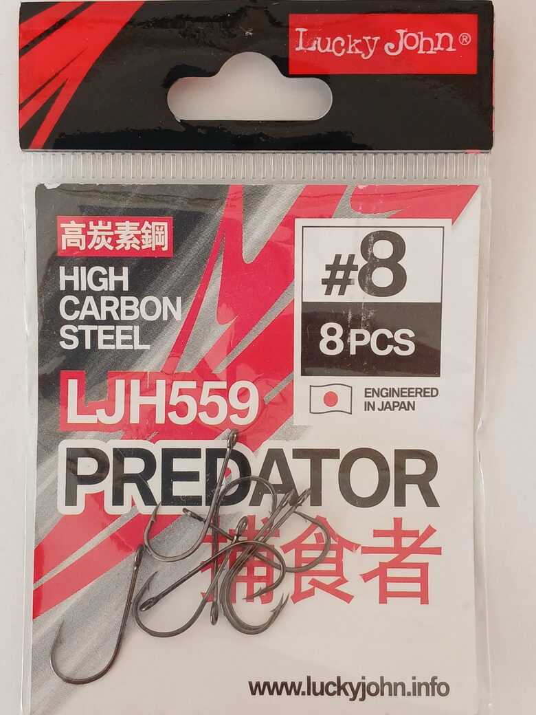 Hooks Lucky John Predator LJH559, #8, 8pcs/pack