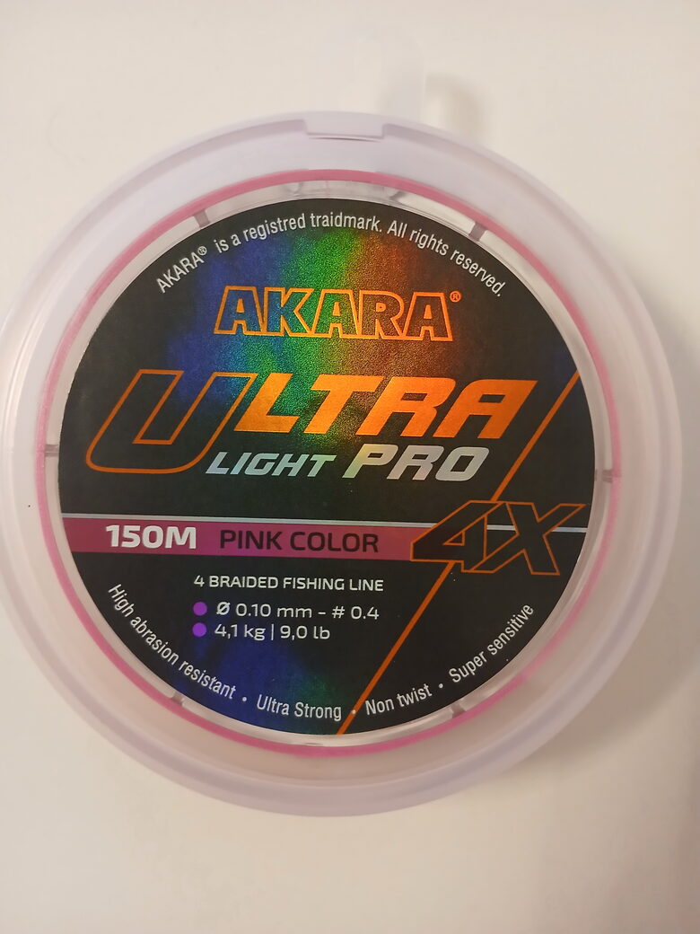 Line Akara Ultra Light Pro Pink 4X 150, 150M, 0,10mm, test 4,1kg
