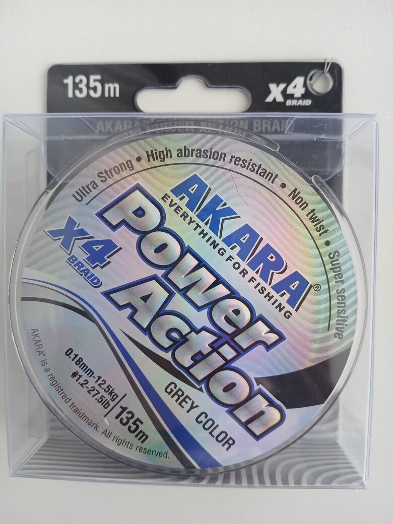 Line Akara Power Action X-4 Grey 135, 135m, 0,18mm, test 12,5kg