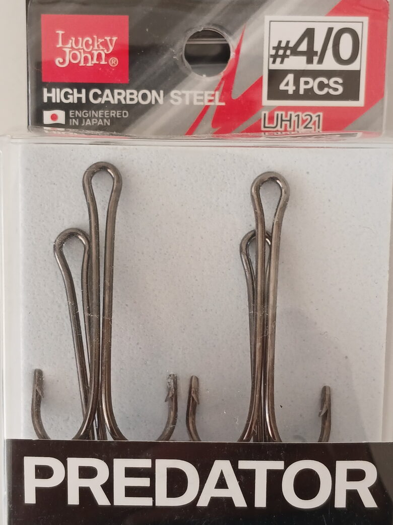 Hooks Lucky John Predator LJH121, #4/0, 4pcs/pack