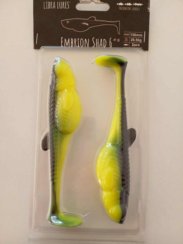 Embrion Shad 6"/150mm, 006-Hot Yellow, 23,5gr, 2pcs/pack