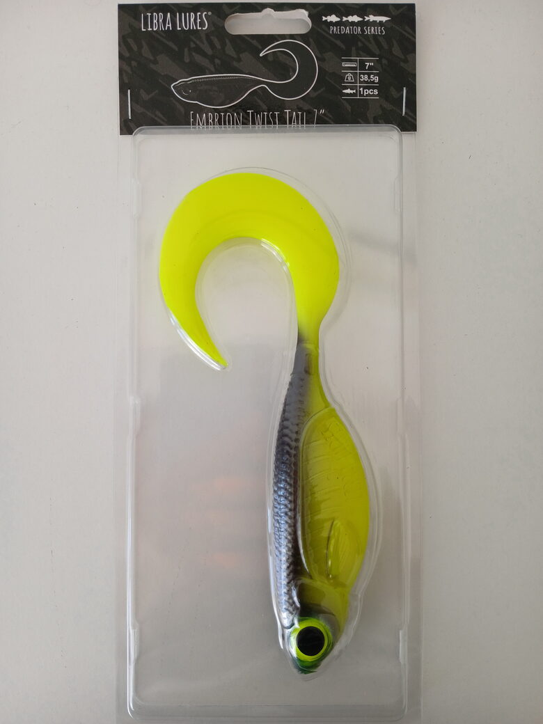 Embrion Twist Tail, 7"/180mm, 006-Hot Yellow, 36,5gr, 1pcs/pack