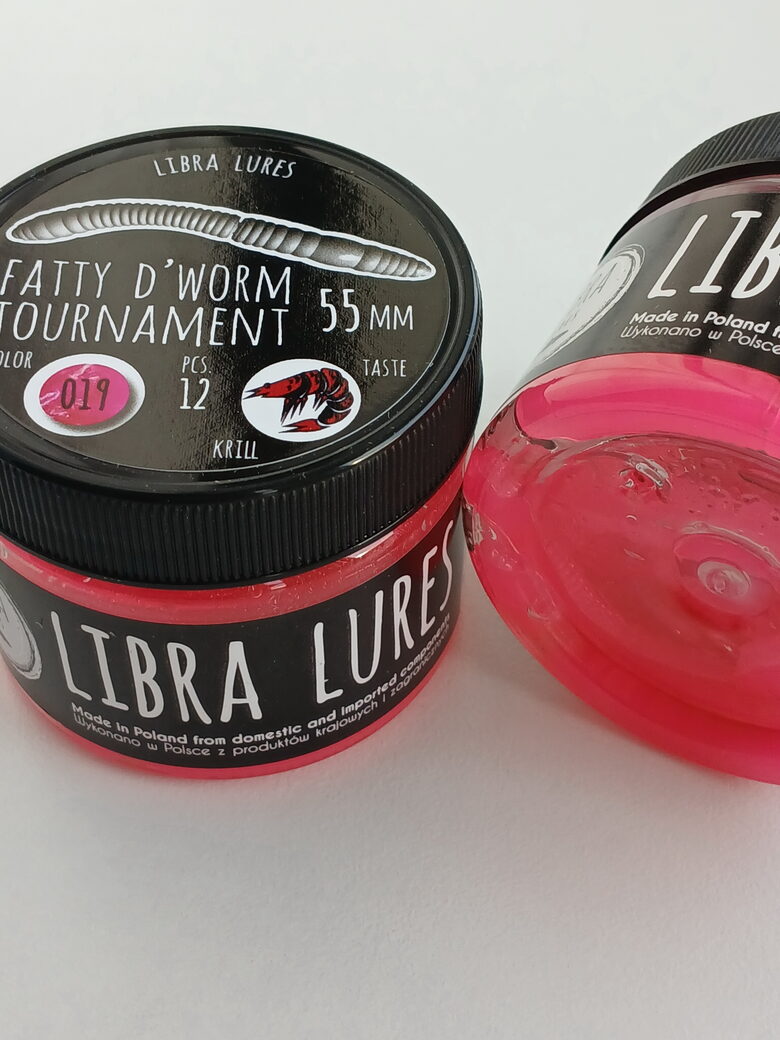 Fatty D"Worm Tournament 55, 019-Hot Pink, 1,2gr, Krill, 12pcs/pack