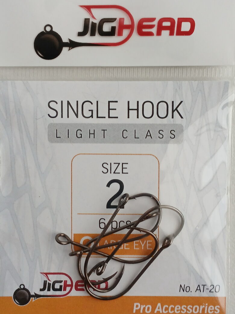 Single Hooks Light Class, nr.2, 6pcs/pack