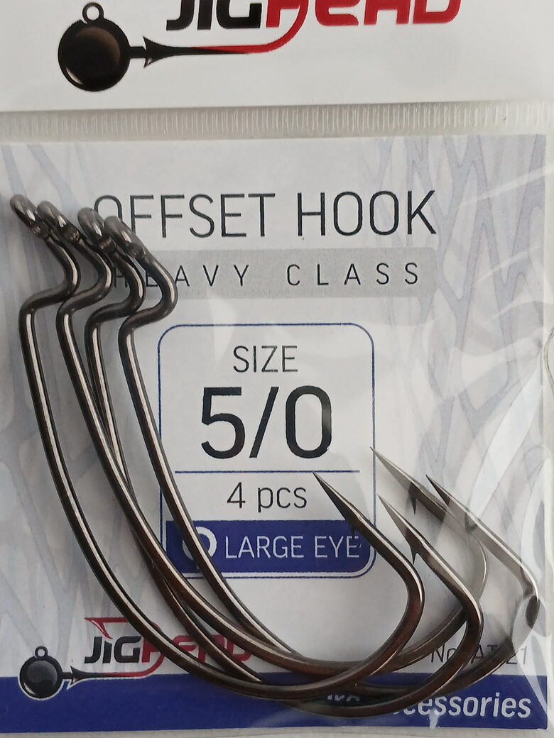 Offset hooks heavy class, nr. 5/0, 4pcs/pack