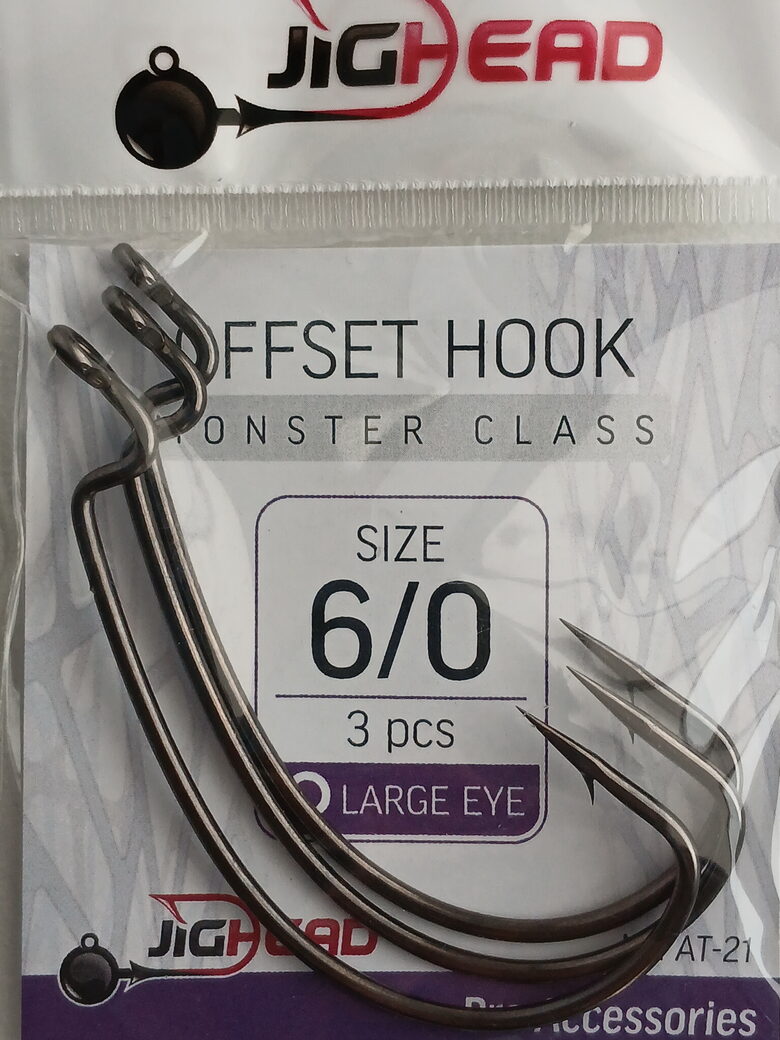 Offset hooks monster class, nr. 6/0, 3pcs/pack