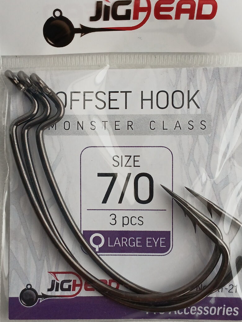 Offset hooks monster class, nr. 7/0, 3pcs/pack