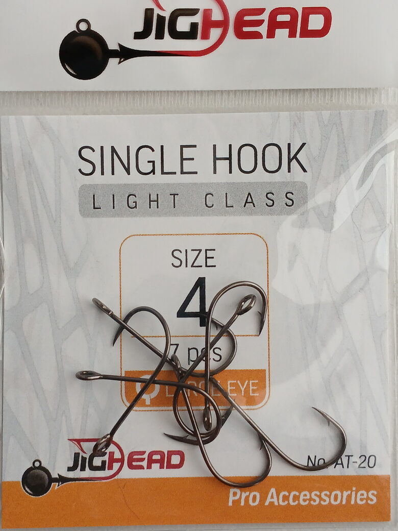 Single Hooks Light Class, nr.4, 7pcs/pack