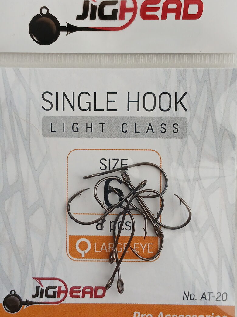 Single Hooks Light Class, nr.6, 8pcs/pack