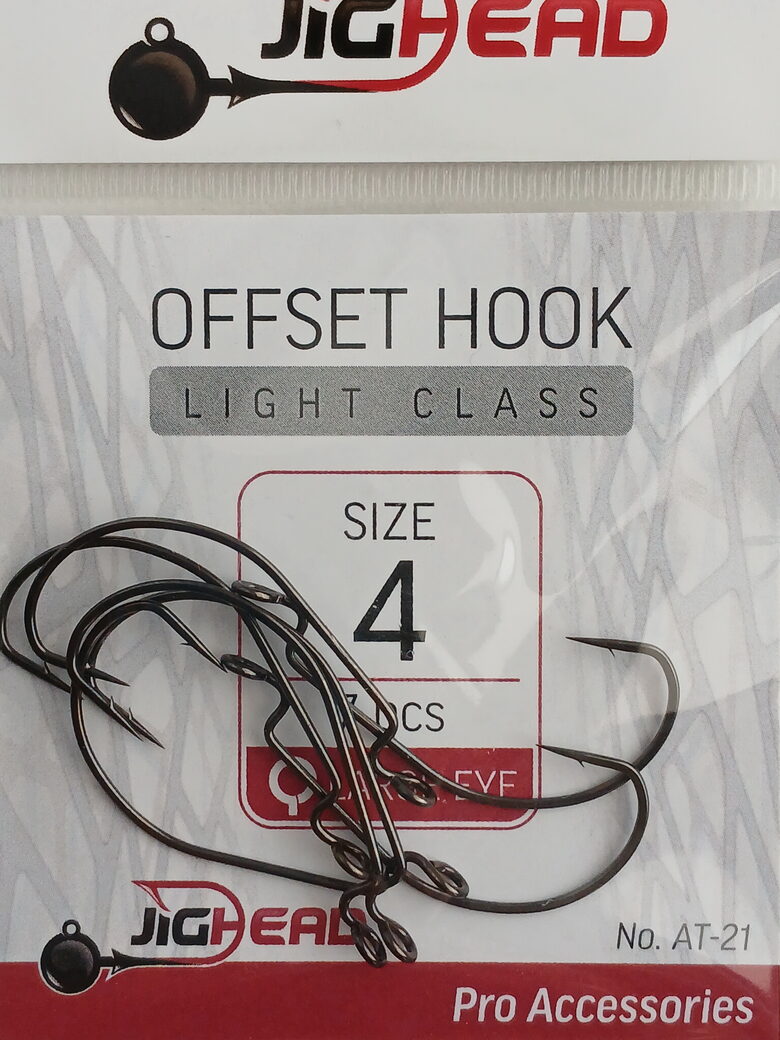 Offset hooks light class, nr.4, 7pcs/pack