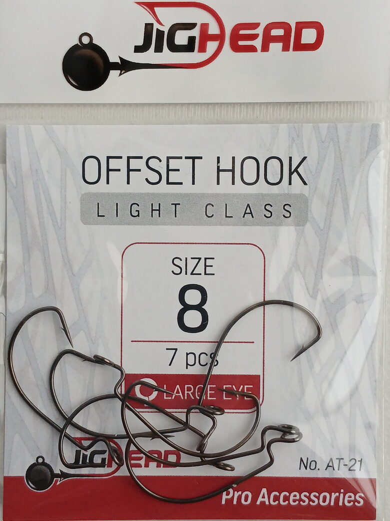 Offset hooks light class, nr.8, 7pcs/pack