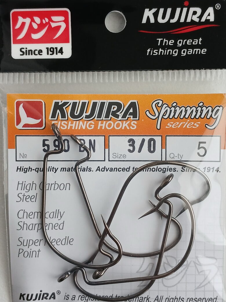 Kujira offset hooks, nr. 3/0, 5pcs/pack