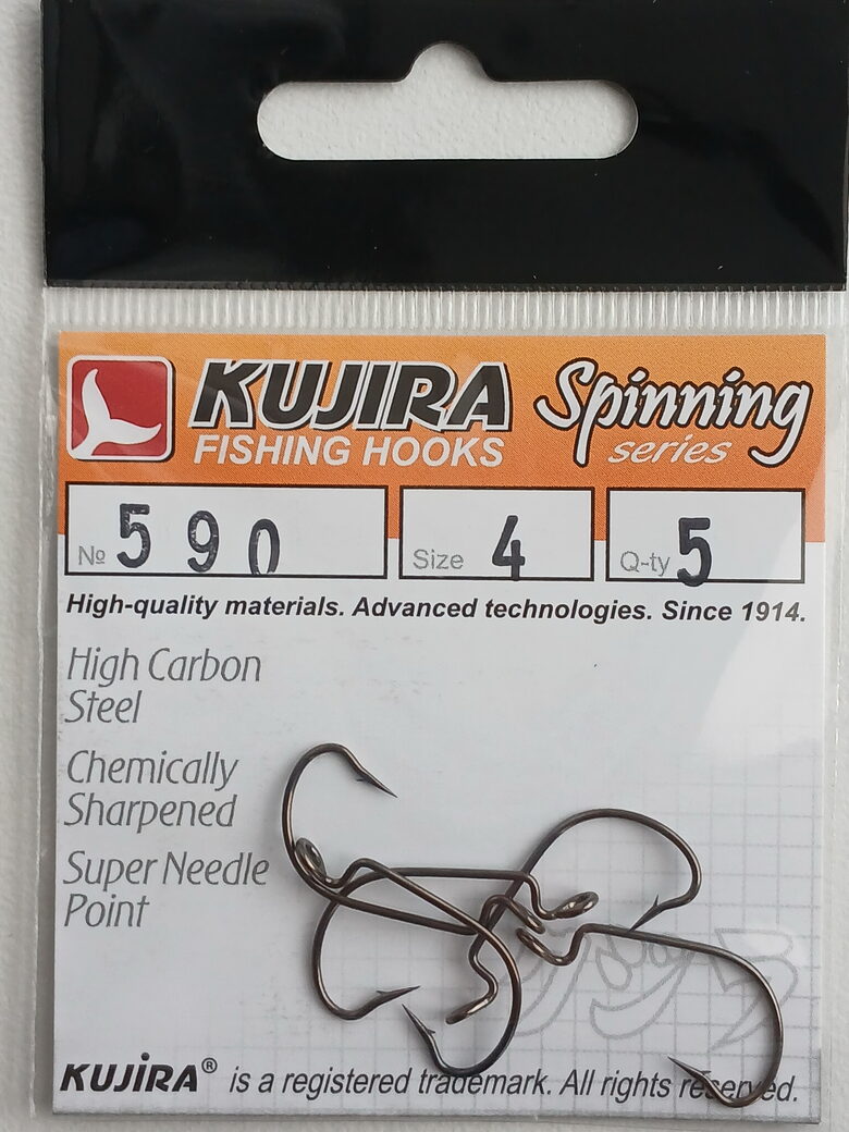 Kujira offset hooks, nr. 4, 5pcs/pack