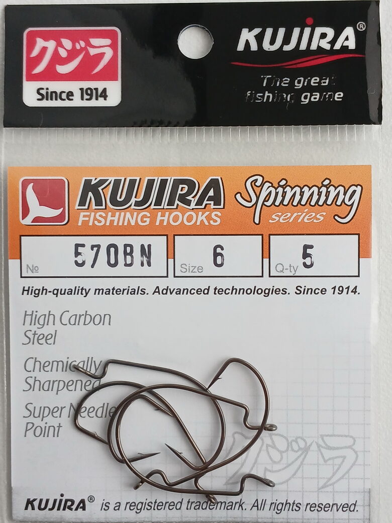 Kujira offset hooks, nr. 6, 5pcs/pack