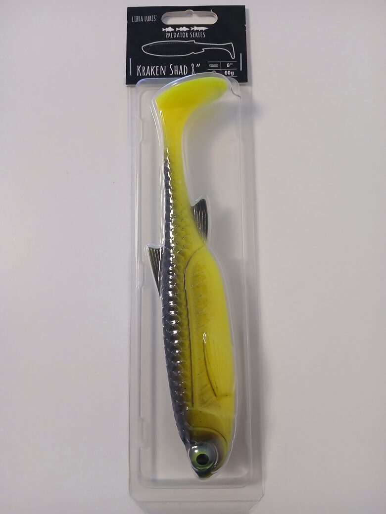 Kraken Shad 8"/205mm, 006-Hot Yellow, 60gr, 1pcs/pack