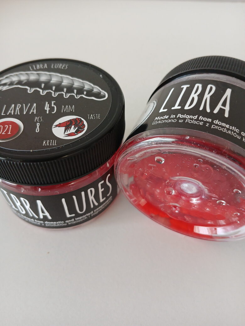 Larva 45mm, 021-Red, 1,6gr, Krill, 8pcs/pack