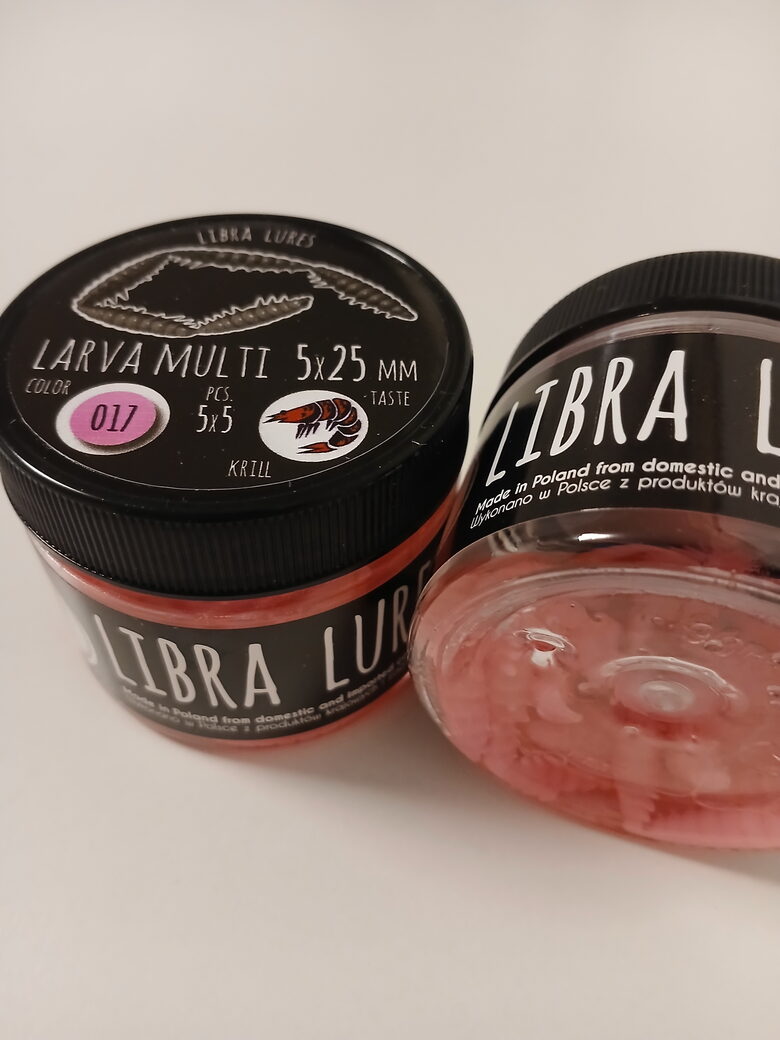 Larva multi 25mm (5x5), 017 - Bubble Gum, 2,25gr, Krill, 25(5x5)pcs/pack