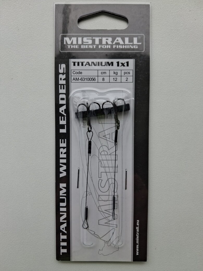 Титановый поводок Wire Lead 1x1 Titanium 12kg 8cm 1шт