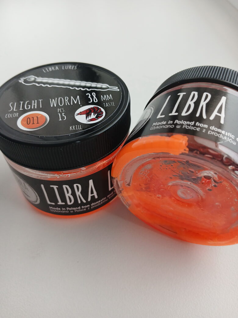 Slight Worm 38mm, 011-Hot Orange, 0,25gr, Krill, 15pcs/pack