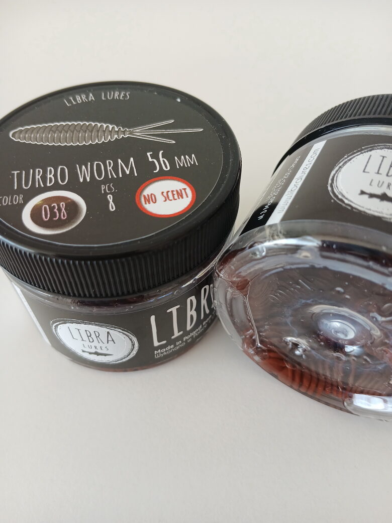 Turbo Worm 56mm, 038-Brown, 1,7gr, no scent, 8pcs/pack