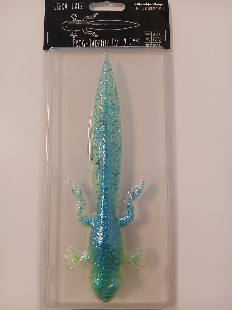 Frog-Tapole Tail 8,2"/210mm, 127-Lime Chartreuse/blue, 32,5gr, 1pcs/pack