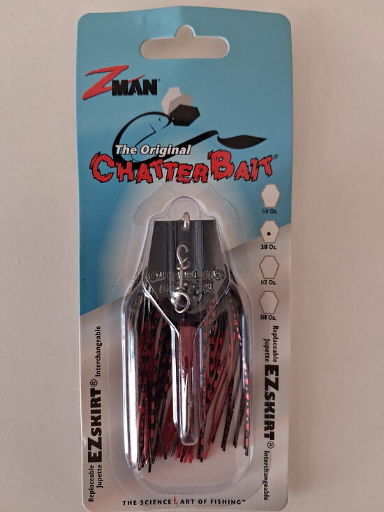  Z-Man The Original ChatterBait 10.5g asmeņu džigs (Black / Red)