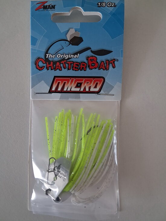 Z-Man The Original ChatterBait Micro 3.5g asmeņu džigs (Chartreuse / White)