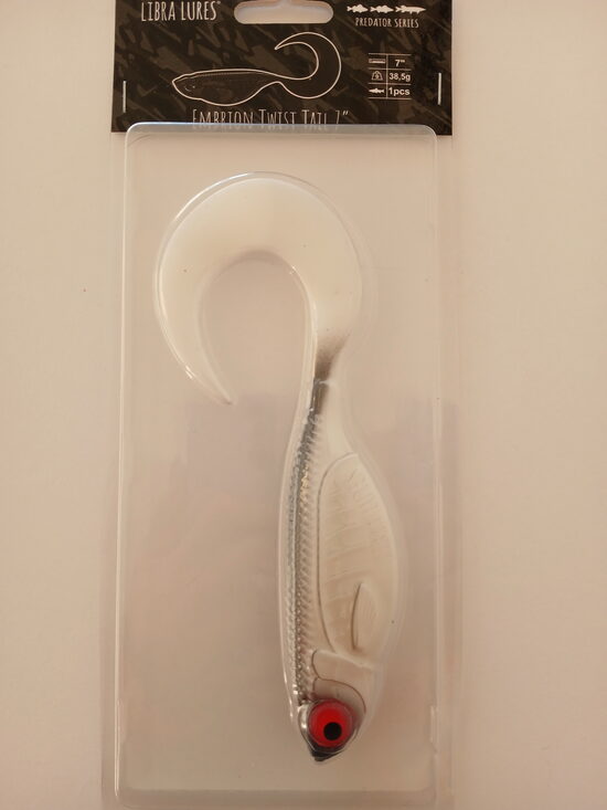 Embrion Twist Tail, 7"/180mm, 001-White, 36,5gr, 1pcs/pack