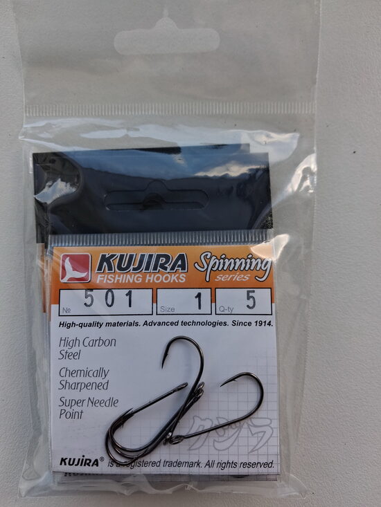 Крючки Kujira 501 №1 BN Spinning 5шт