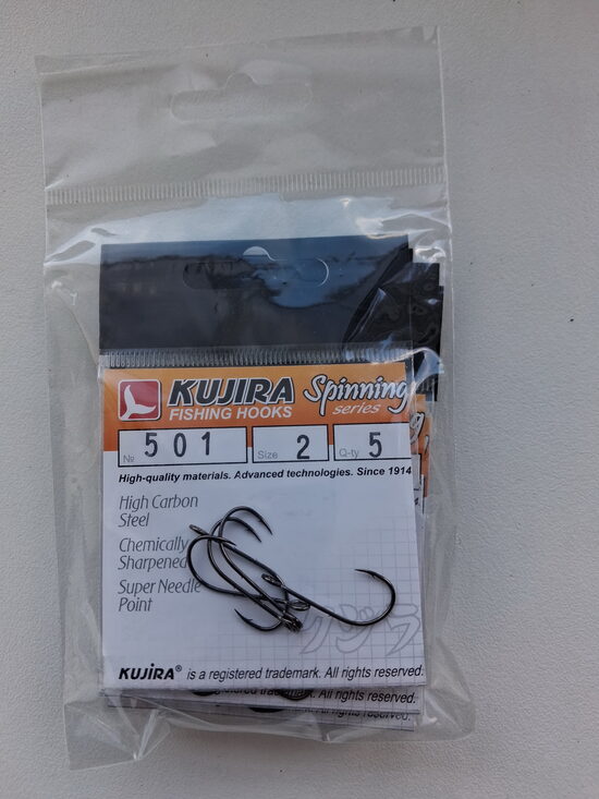 Крючки Kujira 501 №2 BN Spinning 5шт