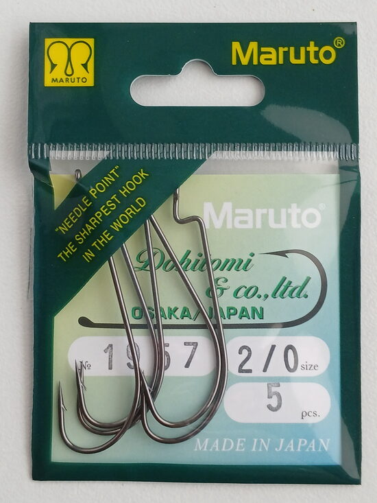 Offset hooks, Maruto, 2/0, 5pcs/pack