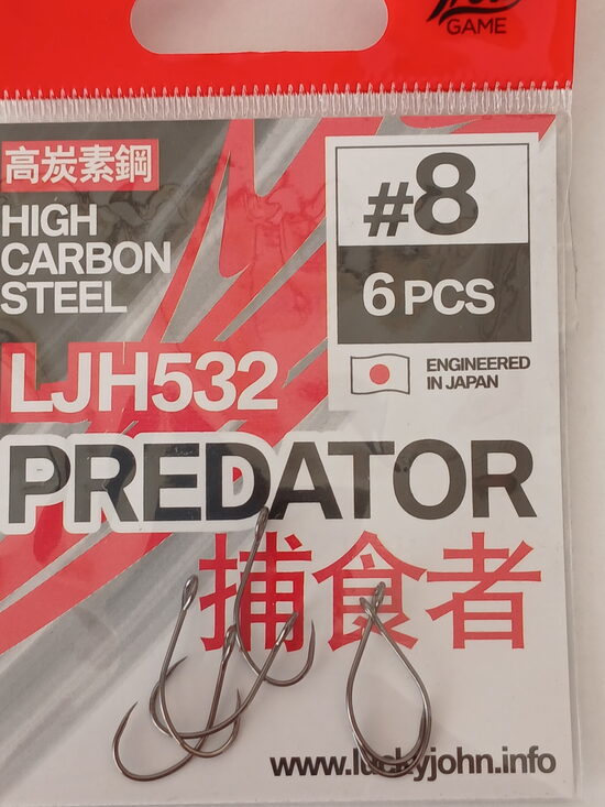 Hooks Lucky John Predator LJH532, #8