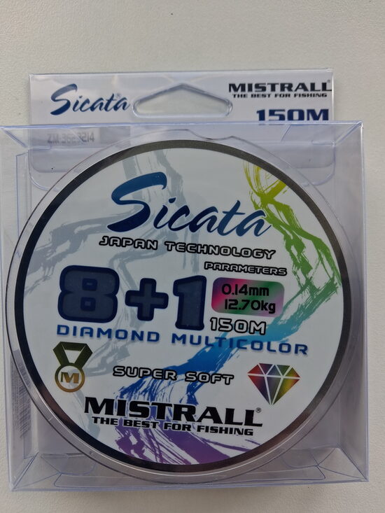 Pītā aukla Mistrall Sicata 8+1 Multicolor 150m 0.14mm