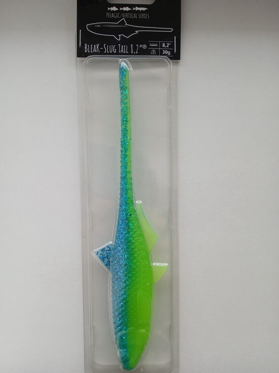 Bleak-Slug Tail 8,2, 127-Lime Chartreuse/Blue, 1psc/pack