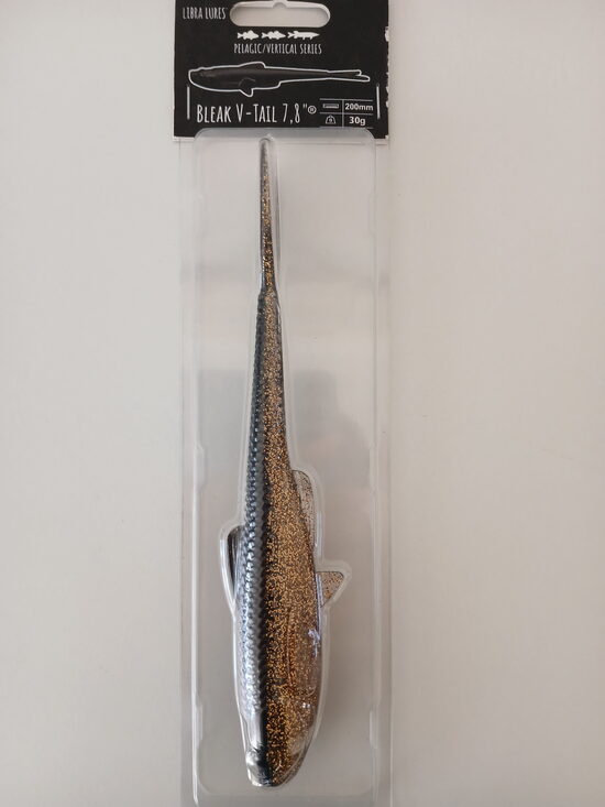 Bleak V-TAIL 7,8", 009 - Gold, 30gr, 1psc/pack