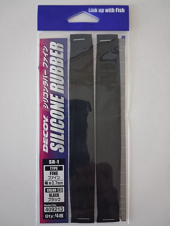  Decoy SR-1 Silicone Rubber Fine elastīgās silikona lentes Black (4 gab.)