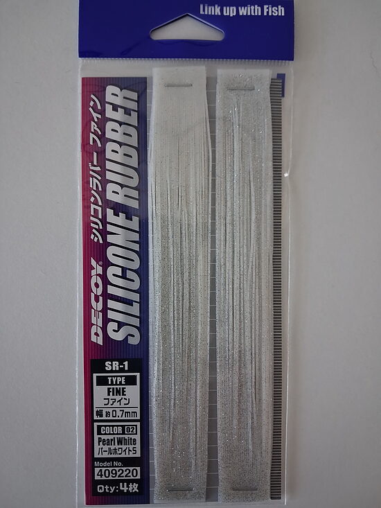 Decoy SR-1 Silicone Rubber Fine elastīgās silikona lentes Pearl White (4 gab.)