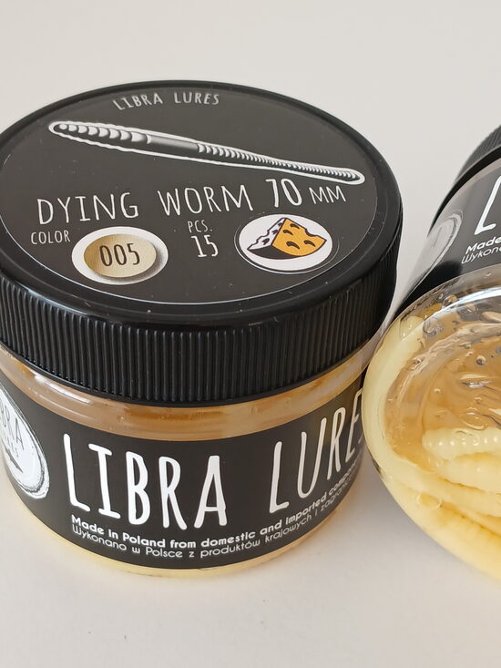 Dying Worm 70, 005-Cheese, 0,53gr, Cheese, 15pcs/pack