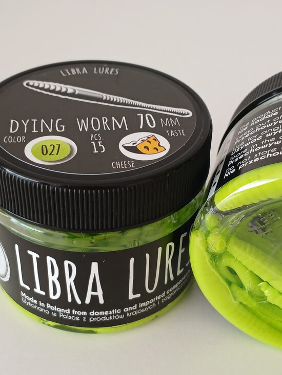 Dying Worm 70, 027-Apple Green, 0,53gr, Cheese, 15pcs/pack