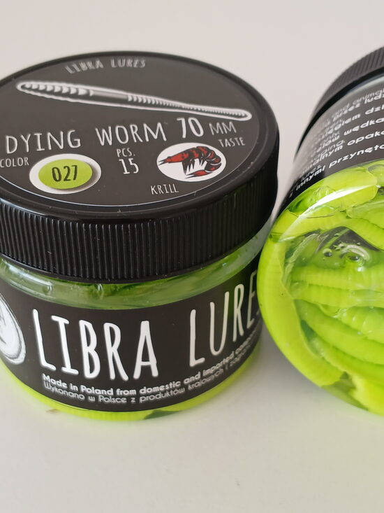 Dying Worm 70, 027-Apple Green, 0,53gr, Krill, 15pcs/pack