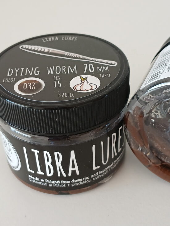 Dying Worm 70, 038-Brown, 0,53gr, Garlic, 15pcs/pack