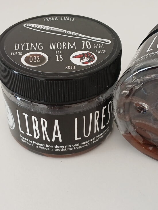 Dying Worm 70, 038-Brown, 0,53gr, Krill, 15pcs/pack