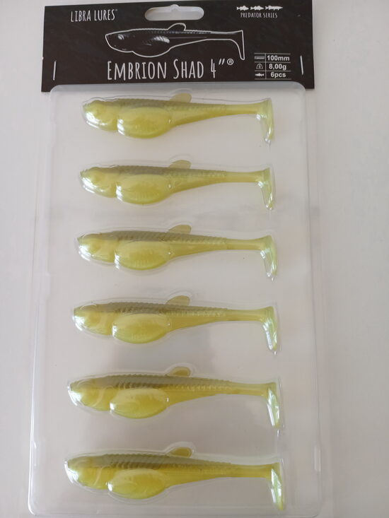 Embrion Shad 4"/100mm, 031-Olive Whitefish, 8gr, 6pcs/pack
