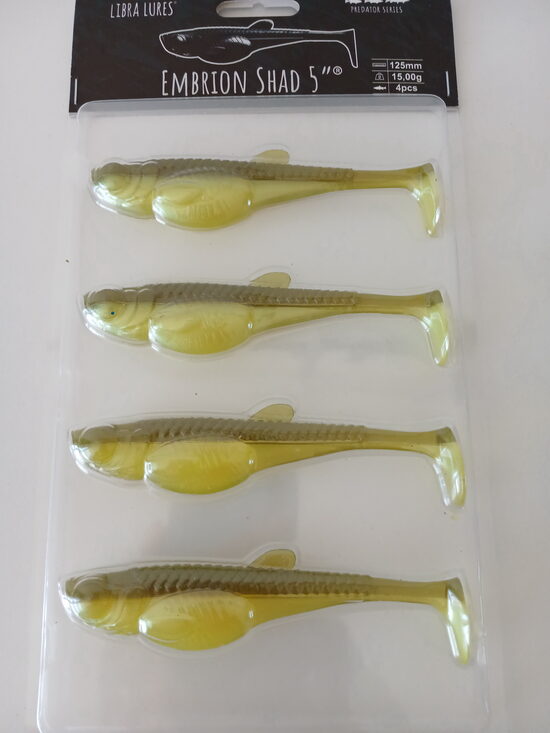 Embrion Shad 5"/125mm, 031-Olive Whitefish, 15gr, 4pcs/pack